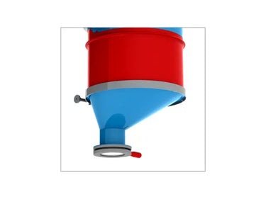 90 Degree Asymmetric Drum Cone to control dispensing of dry material. Fits 21-7/8